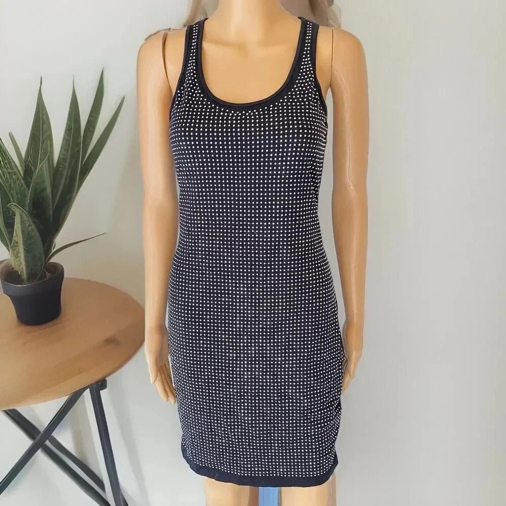 JLO Ravishing Rio SexyDress Sz XS Racer Back Tank Shift Studded Party Club Disco